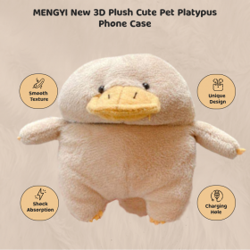 Tech Accessory Bundle: Airpod Plush, Plush Protective Cover, and Duck Airpod Case