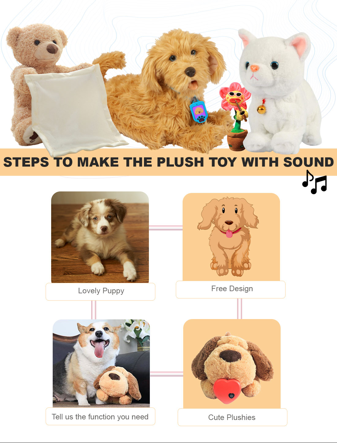 how to design plush toy singing repeat what you say
