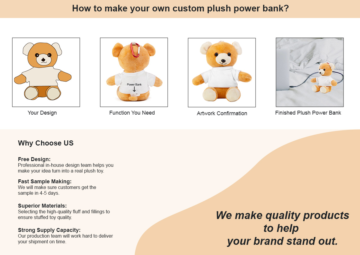 how to make custom plush power bank